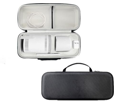 Schutzhülle für Samsung The Freestyle-Projektor, EVA-Hartschale, Reise-Tragetasche, Aufbewahrungstasche für Samsung The Freestyle tragbarer Projektor, Schwarz