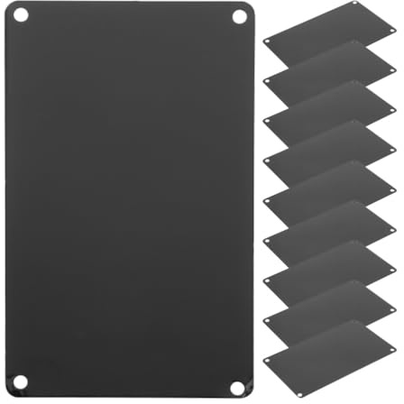 Operitacx 10 targhette per nome fai da te, in alluminio, per incisione vuote (10 x 5 x 0 05 cm)