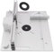 MEHOOSPVN Router Table, Router Lift, Table Saws for Woodworking, Router Table Insert Plate, Aluminum Alloy Wood Milling with Miter Gauge Table Saw Woodworking Benches, Durable Material, Silver
