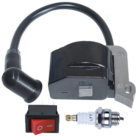 LAERNPU Module de Bobine d'allumage for Stihl FS38 FS55 FC55 FS45 FS46 KM55 HS45 remplace 41404001308 Interrupteur Universel de Bougie d'allumage