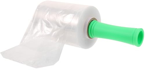 ROMISBABA Rollo de Film Estirable Transparente Asa de Plástico PE Película Retráctil para Embalaje de Muebles y Mudanzas Envoltorio Plástico Manual para Protección y Transporte