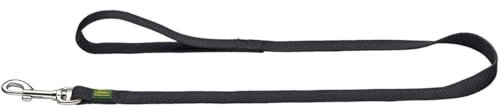 HUNTER Hundeführleine, Nylon, mit Handschlaufe, witterungsbeständig und pflegeleicht, 2.5 x 100 cm, schwarz