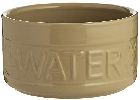 Mason Cash Cane Water Bowl 20cm Large Stoneware Pet Bowl, 2.4 Litre Capacity, Classic Design, Dishwasher & Microwave Safe, Ideal for Food and Water