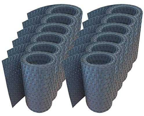 Brise-vue en Polyrotin workingHOUSE pour clôture de jardin - Bandes Résistantes aux Intempéries Pour Clôture, Balcon et Terrasse - Sans Entretien et Facile à Installer – 255 cm x 19 cm (Anthracite)