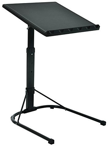 Folding Laptop Table Black With Adjustable Height and Tilt Angle Portable Gaming Computer Desk Tablet Stand Tray Bedside Sofa Armchair Crafting Jigsaw