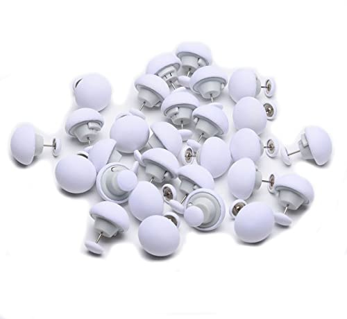 30 Pcs Duvet Pins Comforter Pins Curtain Pins Duvet Clips Affordable Sets,Use as Duvet Donuts,Curtain or Drape Pins,or to Secure Upholstery (White-Round, 30)