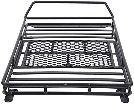 Mrisata Roof Rack Cargo Basket, Universal Car Top Carrier Rack, Metal Roof Rack Luggage Bracket for Axial Scx10 1 10 Rc Crawler Car, Anti Rust Car Top Luggage Holder Carrier Basket