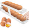 Distributeur D'œufs Pour Réfrigérateur, RISVOWO Rangement Oeuf Frigo, Rouler Automatiquement La, Plateau à œufs, Récipient à œufs Pour Réfrigérateur De Comptoir