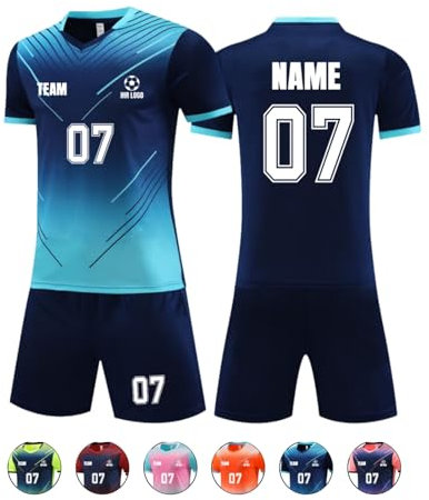 Trikot mit Eigenem Namen Nummer Logo, Personalisiert Fußball Trikots für Kinder/Erwachsene, Trikot Selbst Gestalten Fußball für Junge Herren #11