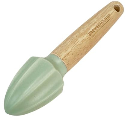 Fackelmann Spremi limoni manuale da cucina, spremiagrumi per arance, limoni, in PP con manico in legno di Hevea 100%, spremiagrumi da lavare a mano, dimensioni 17 cm, Linea Ocean