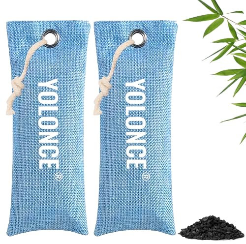 2 pack Sacchetto Deodorante,Sacco deodorante di carbone attivo di bambù, Elimina i cattivi odori e rilascia una fresca fragranza, per scarpe da lavoro, sportive e da ginnastica(blu)