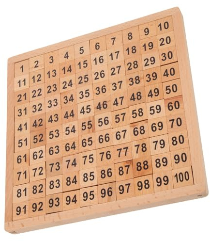 KICHOUSE Tableau Mathématique Créatif en Bois 1-100 Jouet Éducatif Montessori Apprentissage Interactif Jouet de Comptage pour Garçon et Filles Primaire