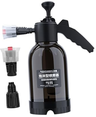 Spruzzatore di sapone a pressione manuale per auto, 2000 ml, per interni ed esterni, nero, 12,5 x 33 cm