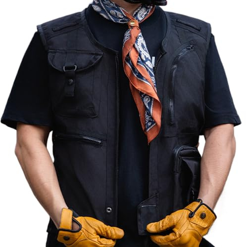Motorcycle Carry Vest - Breathable Motorcycles Vests, Different Sizes Safety Gear for Urban, Motorcycle Vest with Multi Pocket Design, Riding Apparel, Vests Gear for Commute Long Distance Travel