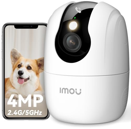 Imou 2.4/5GHz Cámara Vigilancia Interior, 4MP Cámara IP WiFi, Ranger 2C Pro