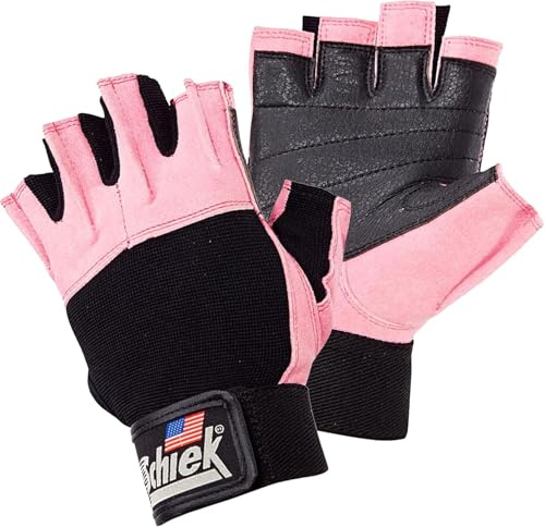 Schiek Women Lifting Gloves Pink, Small-Medium 1 Each