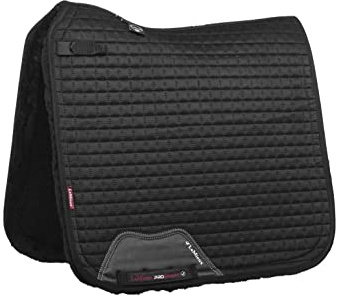 LeMieux Dressage Sensitive Square Saddle Pad - Saddle Pads for Horses - Equestrian Riding Equipment and Accessories (Black - Large)