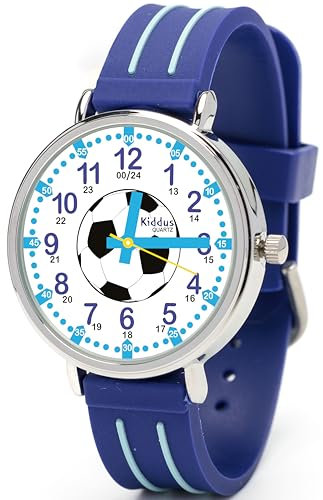 Kiddus Lernuhr für Kinder, Analoge Armbanduhr für Jungen und Mädchen ab 5 Jahren, 3ATM und 5ATM, Erste Uhr mit Stunden und Minuten, Lernspielzeug Geschenk für Kinder