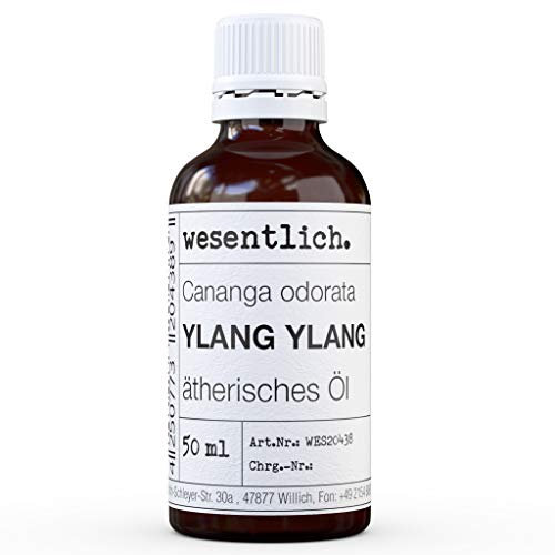 Ylang Ylang Öl - reines ätherisches Öl von wesentlich. - 100% naturrein aus der Glasflasche (50ml)