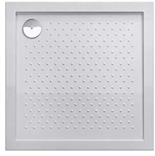Durovin Bathrooms 800 x 800 x 40mm Shower Tray Anti Slip Surface Various Sizes,Acrylic Material, Square Shape