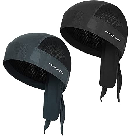 HASAGEI Gorra Deportiva, Bandana para motoristas, pañuelo para la Cabeza, Gorro de Verano, Gorro para Bicicleta, elástico, Transpirable, Absorbe el Sudor, de Secado rápido