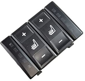 Elektrischer Fensterhe BS7T19K314AB 6M2T19K314AC Sitzheizung Knopfschalter Für Ford Für Mondeo Für MK4 S-MAX Für Galaxy Für MK 3 Fensterheber Schalter (Farbe : Schwarz)