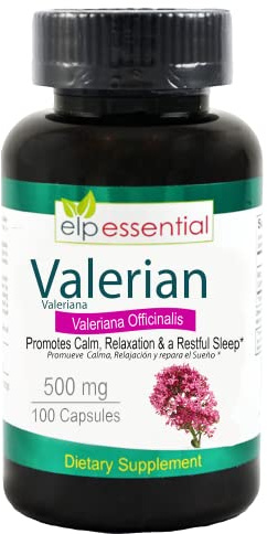 Valerian Root Capsules Organic 500mg Herb Extract Supplement 100 Pills