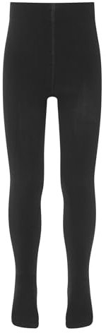 Zaldita Kinder Mädchen Strumpfhose Lang Tanzshose mit Fuß Ballettstrumpfhose Tanzleggings Feinstrumpfhose Gymnastik Bühnenauftritt Schwarz 146-164