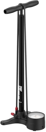 LEZYNE Sport Floor Drive 3,5 - Bomba de pie para bicicleta de alta presión con pantalla analógica de 8,9 cm – Bomba de aire duradera de 220 PSI para bicicleta de carretera – ABS-1 Pro Chuck compatible
