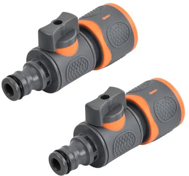 Husalsea 2 PCS Raccord Tuyau D'arrosage, Embout Robinet Tuyau D'arrosage, Valve de Connexion Rapide