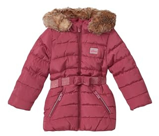 s.Oliver Junior Girl 2171373 - Cappotto trapuntato con cappuccio e cintura, 4465, 140