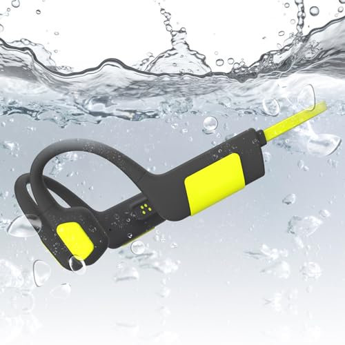 IFECCO Auriculares Natacion Bluetooth 5.4 - IP68 Resistente al Agua Auriculares Conduccion Osea Natacion,Cascos Abiertos con 32G Mp3 para Nadar Correr Ciclismo