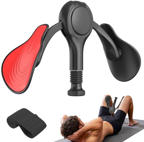 Pelvic Floor Exercise Device Kegel Exerciser Muscle Trainer 15-70lbs Adjustable for Women/Men, Inner Thigh Exerciser Hip Abductor Machine with Resistance Band, Leg Workout
