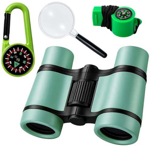 4 Pack Binoculars Kids, Lightweight Kids Binoculars for Children Aged 3-8, Outdoor Exploration Toys for Bird Watching, Camping, Hiking, Birthday Gifts for Boys and Girls