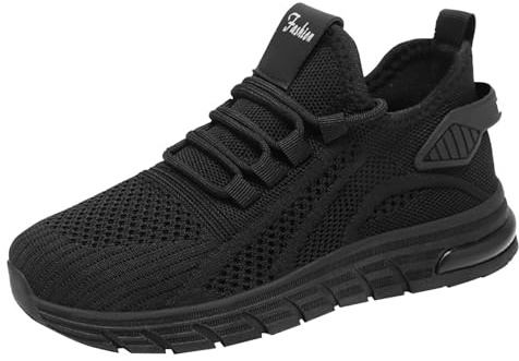 Generisch Baskets pour femme - En maille respirante - Chaussures de sport - Plateforme légère - Larges pieds - Pour la gym, le fitness - Chaussures basses - Chaussures basses pour Dirndl, Noir , 39 EU
