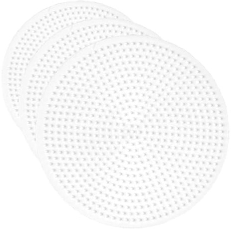 Hama - 221 - Loisir Créatif - Midi Plaque - Grande Ronde, Blanc (Lot de 3)