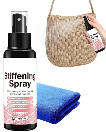 Spray indurente per tessuti fai da te - 50 ml ad asciugatura rapida non unto | Colla Spray per Imbastitura e Drappeggio - Feltro Pizzo Borsa Artigianato Decorazione Casa Cucito Drappeggio Modellatura
