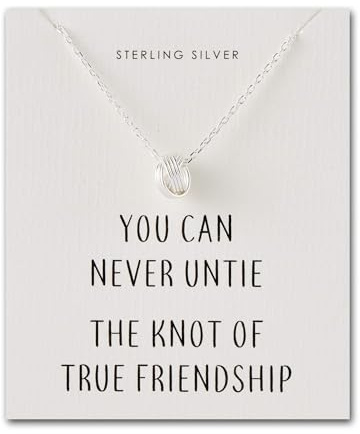 Philip Jones Sterling Silver Friendship Quote Knot Necklace