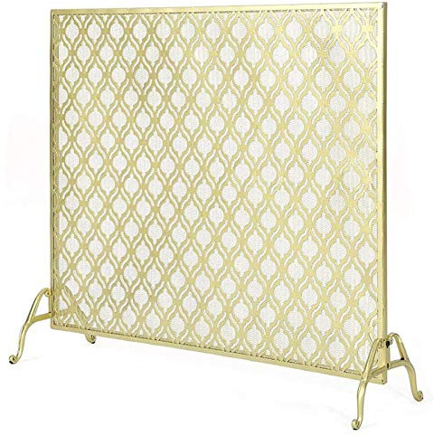 FUFU Parascintille Camino schermo Spark Protezione Mesh Garza Firescreen sicurezza Fire Place Guard for Caminetto/Stufe/Griglie W100 x H88 x D28 / 39 x35x11 Protezione per Stufa e Caminetti