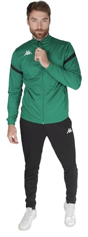 Kappa Dalcito Tuta da ginnastica, Verde / Nero, L Unisex - Adulto