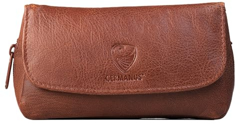 GERMANUS Lorenz Couvre Tube en Cuir pour 2 Tubes Marron