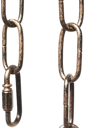 CUFEAL 6ft Aged Bronze Finish Lighting Chain Industrial Style Deco Chain (3mm)