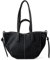 Macayda Handtasche Damen Umhängetasche Leder Tote Bag Klein Shopper Tasche Elegante Schultertasche PU Weichem Leder Henkeltaschen Tragetasche Beuteltasche für Büro Geschenk Einkau (Schwarz)