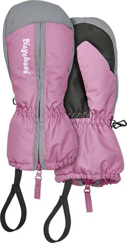 Playshoes Fäustling mit Reißverschluss Unisex Kinder Winter-Handschuhe, Pink Reißverschluss, 3
