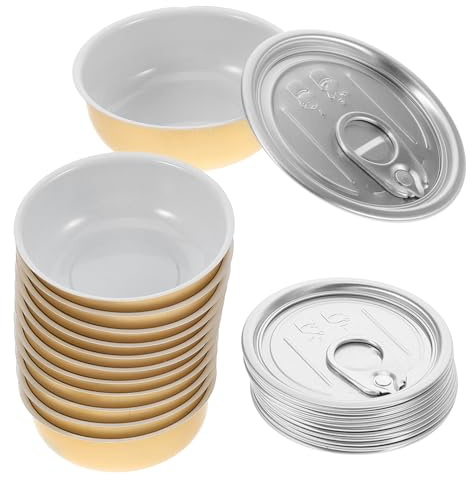 WATIIFUFU Lattine Vuote per Alimenti Set 12 Pezzi in Alluminio 40ml per Conservazione Ermetica Resistenti ad Alte Temperature Chiusura Facile