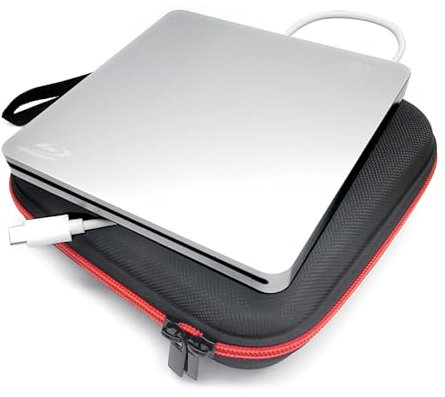 Meigpai Reproductor/quemador externo de Blu-ray 3D + funda de transporte, para Apple MacBook Pro Air iMac Mini Studio computadora de escritorio, USB-C SuperDrive BD-RE DVD+-R DL CD-R Writer unidad