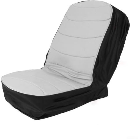 FACULX Funda de asiento para cortacésped, cojín protector contra el polvo, 15 x 11 pulgadas, funda acolchada impermeable con bolsillos para vehículos agrícolas, tractores, carretillas elevadoras (gris