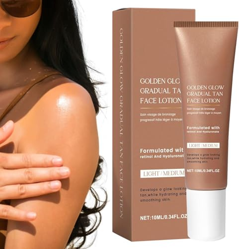 Lozione autoabbronzante | 10 ml lozione autoabbronzante nutriente per il viso | Soluzione per la cura della carnagione radiosa cosmetica, idea regalo perfetta