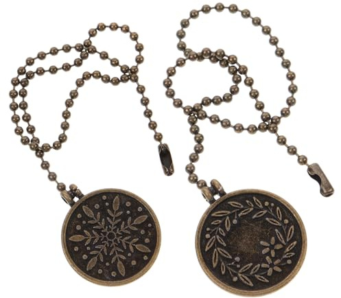 Operitacx Extensor de Cadena para Ventilador de Techo Decorativo de Metal de Cadenas Colgantes para Lámparas de Mesita de Noche Diseño Vintage con Disco Reemplazo Resistente y Fácil de