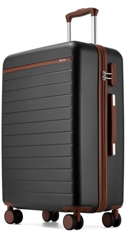 Kono 24 Inch Medium Suitcase, Lightweight Hard Shell Luggage with 4 Wheels